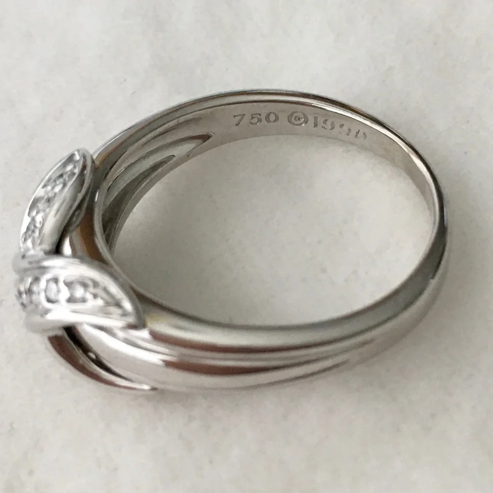 TIFFANY & CO. Vintage Diamond 18K Signature X Crossover Ring Size 7.5 - Picture 2 of 15